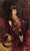 Anton Romako Portrait of Empress Elisabeth Sweden oil painting artist